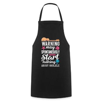 Facilement distrait par le ukulélé Hawaii Musiker - Tablier de cuisine - noir - Devant - AI Model Male 185 dark (185cm)
