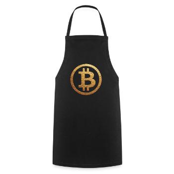 Bitcoin gold Symbol - Cooking Apron - black - Front - AI Model Male 185 dark (185cm)