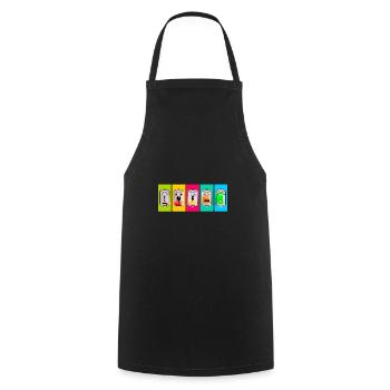 recharging batteries - Cooking Apron - black - Front - AI Model Male 185 dark (185cm)