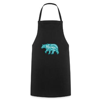 Mama Bear Mom Mum Mutter Tag Muttertag Geschenk - Kochschürze - Schwarz - Vorne - AI Model Male 185 dark (185cm)