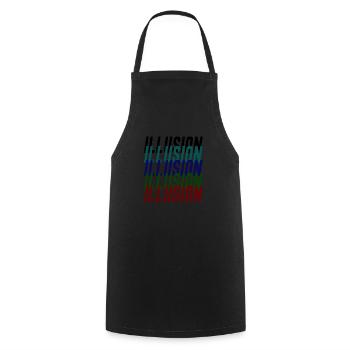 Illusion Optical illusion perception gift - Cooking Apron - black - Front - AI Model Male 185 dark (185cm)