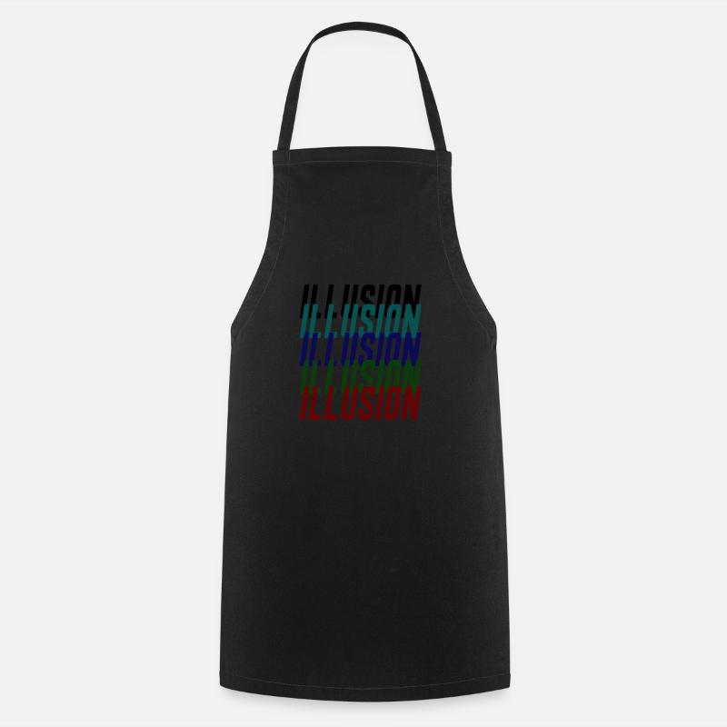 Illusion Optical Illusion Gift Perception - Tablier de cuisine - noir