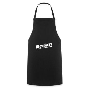Borken - Textdesign mit Stadtnamen - Kochschürze - Schwarz - Vorne - AI Model Male 185 dark (185cm)