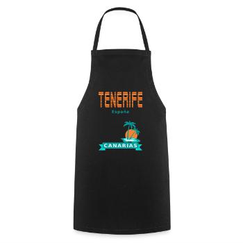 Teneriffa - Spanien - Kochschürze - Schwarz - Vorne - AI Model Male 185 dark (185cm)