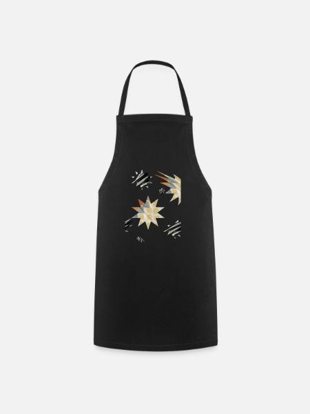 Abstract Star -Star by Eve Nord - Cooking Apron - black