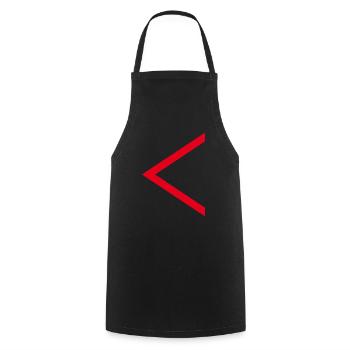 Flèche rouge - Tablier de cuisine - noir - Devant - AI Model Male 185 dark (185cm)