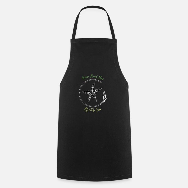 Karma Beach starfish vert - Tablier de cuisine - noir
