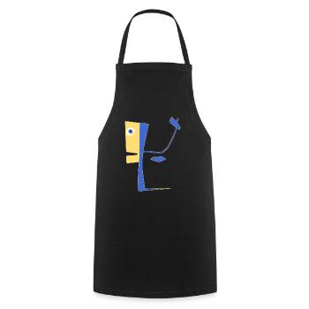 Unreal character - Cooking Apron - black - Front - AI Model Male 185 dark (185cm)