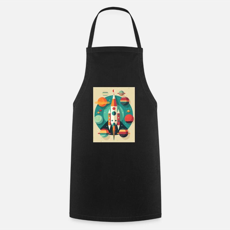 Rocket Launch Raketenstart - Cooking Apron - black