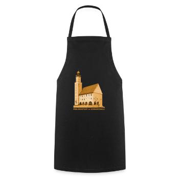 Freudenstadt Town Hall Black Forest Baden-Württemberg - Cooking Apron - black - Front - AI Model Male 185 dark (185cm)