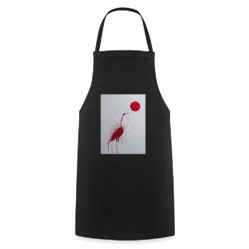 Crane sun - Cooking Apron - black - Front - AI Model Male 185 dark (185cm)