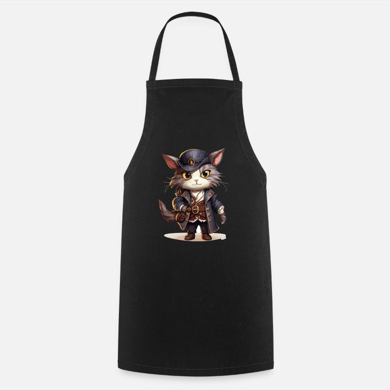 Pirate de chat - Tablier de cuisine - noir