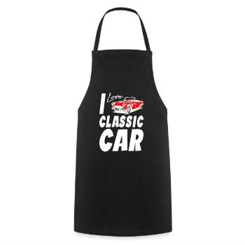 I Love Classic Car - Kochschürze - Schwarz - Vorne - AI Model Male 185 dark (185cm)