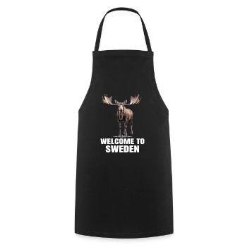 Schweden Schwedischer Elch bestes Tier Geweih Hirsch Hirsch - Kochschürze - Schwarz - Vorne - AI Model Male 185 dark (185cm)