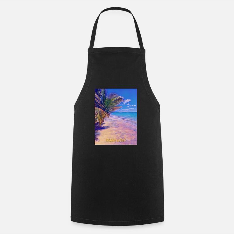 Beach vibes - Cooking Apron - black