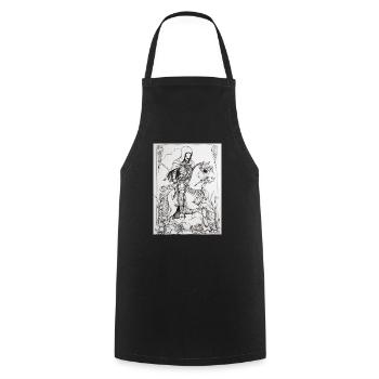 Death on a Horse - Cooking Apron - black - Front - AI Model Male 185 dark (185cm)