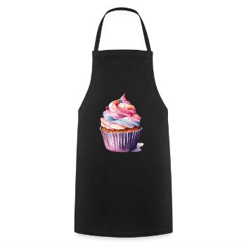 Petit gâteau 2 - Tablier de cuisine - noir - Devant - AI Model Male 185 dark (185cm)