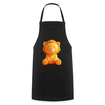 Löwe, Motiv für Kinder - Kochschürze - Schwarz - Vorne - AI Model Male 185 dark (185cm)