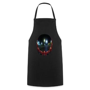 Astronaut Futuristischer Helm - Kochschürze - Schwarz - Vorne - AI Model Male 185 dark (185cm)