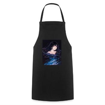 Lamentation des marées - Tablier de cuisine - noir - Devant - AI Model Male 185 dark (185cm)