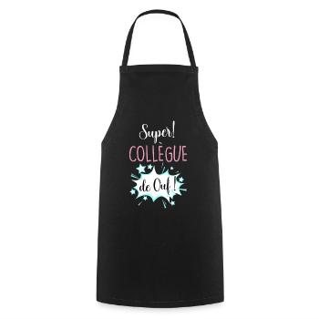 Super Collègue De Ouf Cadeau Femme - Tablier de cuisine - noir - Devant - AI Model Male 185 dark (185cm)