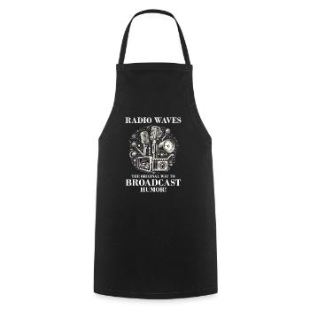 Vintage Amateur Radio opérateur humour rétro - Tablier de cuisine - noir - Devant - AI Model Male 185 dark (185cm)