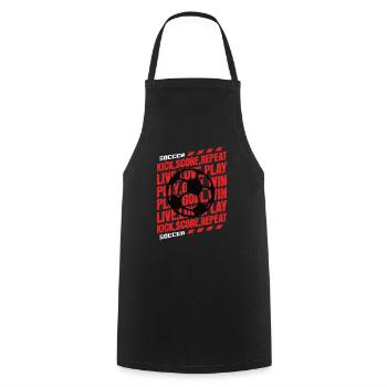 Words of Soccer - Cooking Apron - black - Front - AI Model Male 185 dark (185cm)