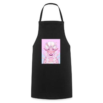 Cadeau de fille d’anime - Tablier de cuisine - noir - Devant - AI Model Male 185 dark (185cm)