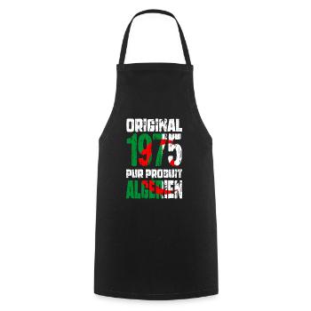 50th Anniversary - Original - 1975 - Algerian - Cooking Apron - black - Front - AI Model Male 185 dark (185cm)