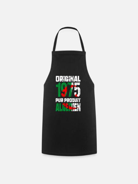 Anniversaire 50 ans - Original - 1975 - Algérien - Tablier de cuisine - noir