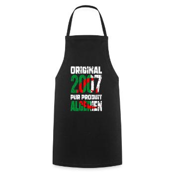 18th Birthday - Original - 2007 - Algerian - Cooking Apron - black - Front - AI Model Male 185 dark (185cm)