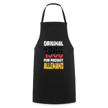 60th Anniversary - Original - 1965 - German - Cooking Apron - black - Front - AI Model Male 185 dark (185cm)