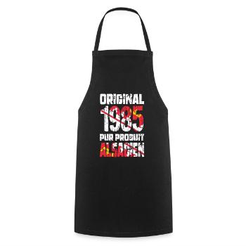 40th Anniversary - Original - 1985 - Alsatian - Cooking Apron - black - Front - AI Model Male 185 dark (185cm)