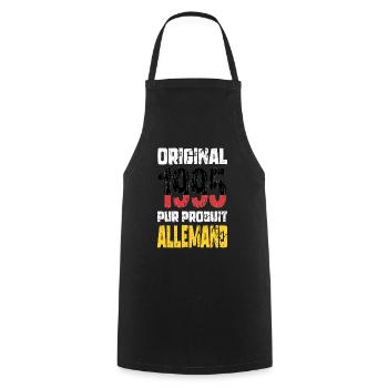30th Anniversary - Original - 1995 - German - Cooking Apron - black - Front - AI Model Male 185 dark (185cm)
