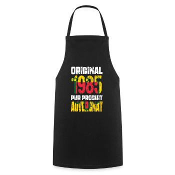 40th anniversary - Original - 1985 - Auvergne - Cooking Apron - black - Front - AI Model Male 185 dark (185cm)