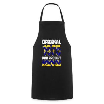 50th anniversary - Original - 1975 - Ardèche - Cooking Apron - black - Front - AI Model Male 185 dark (185cm)