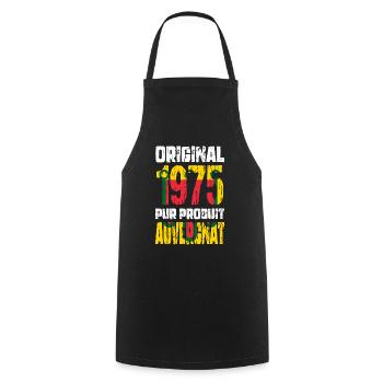 50th anniversary - Original - 1975 - Auvergne - Cooking Apron - black - Front - AI Model Male 185 dark (185cm)