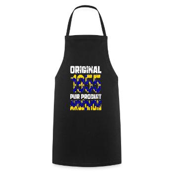 70th anniversary - Original - 1955 - Ardèche - Cooking Apron - black - Front - AI Model Male 185 dark (185cm)