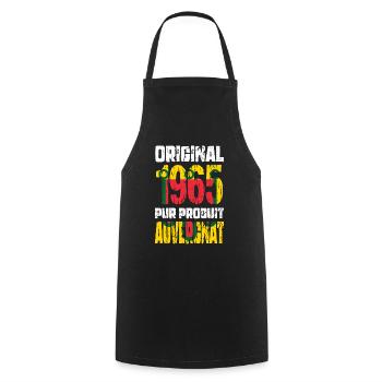 60th Anniversary - Original - 1965 - Auvergne - Cooking Apron - black - Front - AI Model Male 185 dark (185cm)