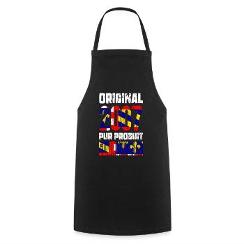 18th Birthday - Original - 2007 Burgundy - Cooking Apron - black - Front - AI Model Male 185 dark (185cm)