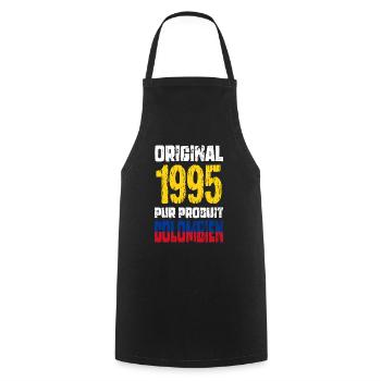 30th Anniversary - Original - 1995 - Colombian - Cooking Apron - black - Front - AI Model Male 185 dark (185cm)