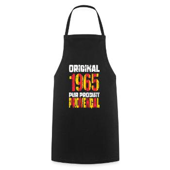 60th Anniversary - Original 1965 - Provençal - Cooking Apron - black - Front - AI Model Male 185 dark (185cm)