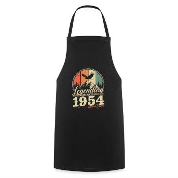 Legendary Since 1954 Vintage Birthday Gift - Cooking Apron - black - Front - AI Model Male 185 dark (185cm)