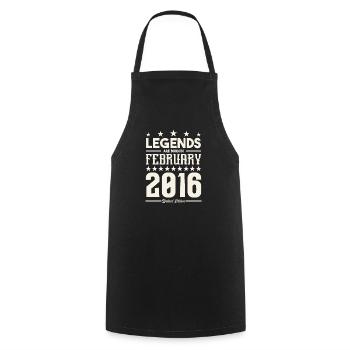 Cadeau Légende Février 2016. cadeau février 2016. - Tablier de cuisine - noir - Devant - AI Model Male 185 dark (185cm)