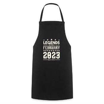 Gift Legend February 2023. Gift February 2023. - Cooking Apron - black - Front - AI Model Male 185 dark (185cm)