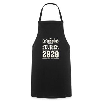 cadeau d'anniversaire Février 2020. février 2020. - Tablier de cuisine - noir - Devant - AI Model Male 185 dark (185cm)