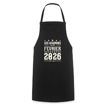 cadeau d'anniversaire Février 2026. février 2026. - Tablier de cuisine - noir - Devant - AI Model Male 185 dark (185cm)