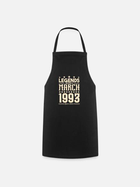 Cadeau Légende mars 1993. cadeau Mars 1993. March. - Tablier de cuisine - noir