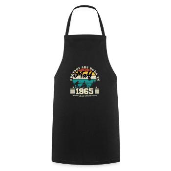May 1965 Birthday present May 1965. May 1965. - Cooking Apron - black - Front - AI Model Male 185 dark (185cm)