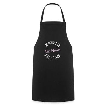 Cadeau maman, cadeau mère. cadeau maman de l'année - Tablier de cuisine - noir - Devant - AI Model Male 185 dark (185cm)